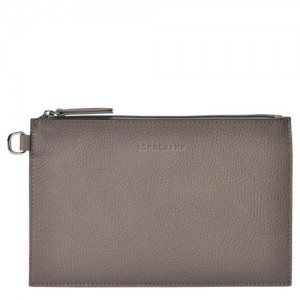 Longchamp Roseau Essential Pouch Grey | JRYTX-7504