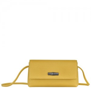 Longchamp Roseau Essential Pouch Yellow | CFNKZ-0258