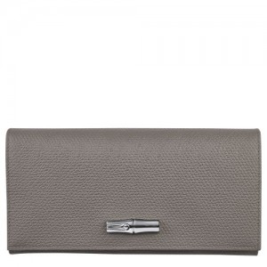 Longchamp Roseau Long continental wallet Turtledove | TDCSR-9406