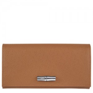 Longchamp Roseau Long continental wallet Natural | WZJFT-8437