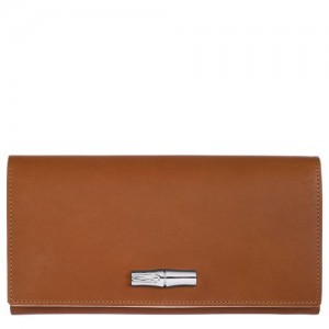 Longchamp Roseau Long continental wallet Cognac | PHAVX-5192