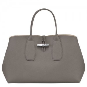 Longchamp Roseau Top handle bag L Turtledove | BRXNH-8043