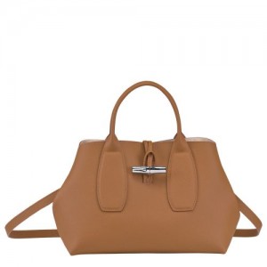 Longchamp Roseau Top handle bag M Natural | NIHAX-0486