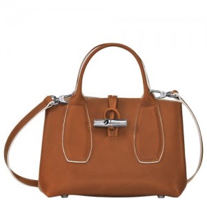 Longchamp Roseau Top handle bag S Cognac | LNWBI-7610