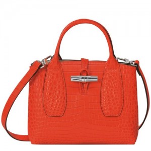 Longchamp Roseau Top handle bag S Orange | CDHRG-3905