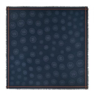 Longchamp Shawl Navy | FSMXC-1234