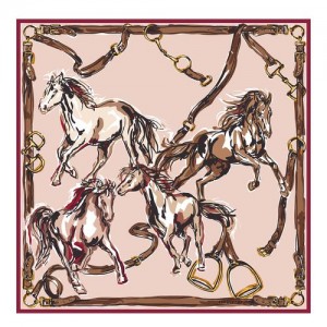 Longchamp Silk scarf 90 Powder | ORGYL-5127