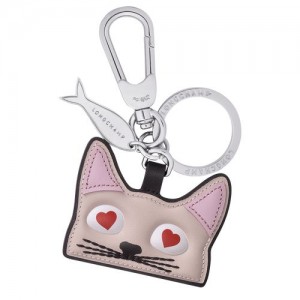 Longchamp Spring/Summer Collection 2022 Cat key ring Pale Pink | MKFRZ-5368