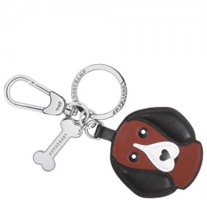 Longchamp Spring/Summer Collection 2022 Dog key ring Cognac | JUGLD-2804