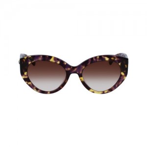 Longchamp Sunglasses Havana Purple | DLJNA-2418