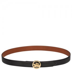 Longchamp belt Black/Cognac | GNPKH-1375