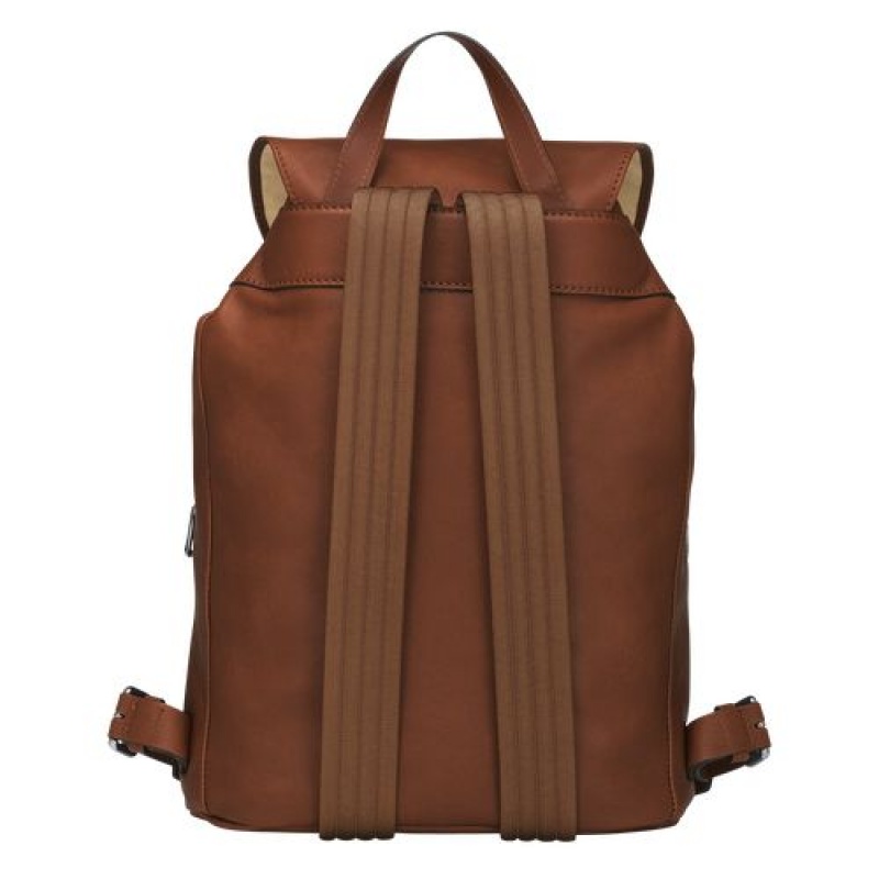 Longchamp 3D Backpack M Cognac | DNQIC-7954