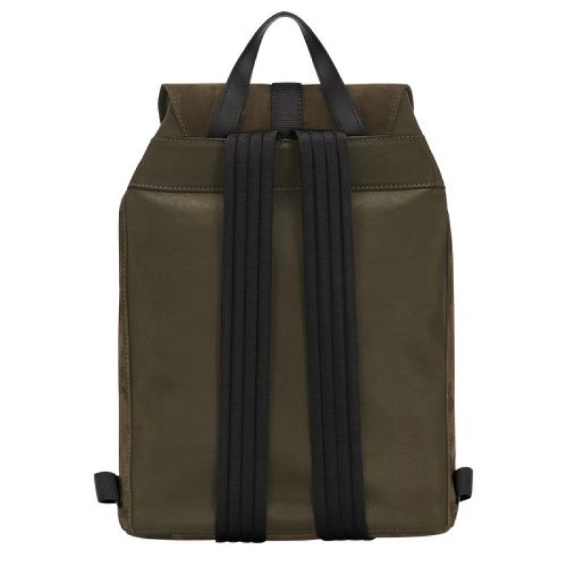 Longchamp 3D Backpack M Khaki | PJVYC-7623