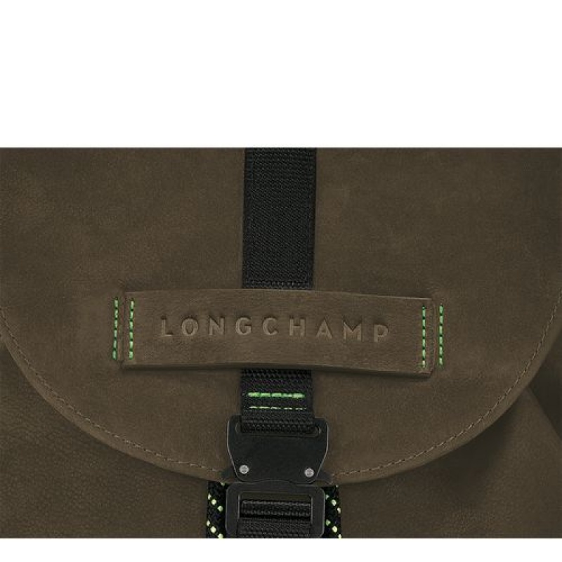 Longchamp 3D Backpack M Khaki | PJVYC-7623