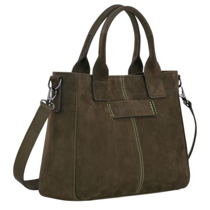 Longchamp 3D Top handle bag S Khaki | PVKDF-6910