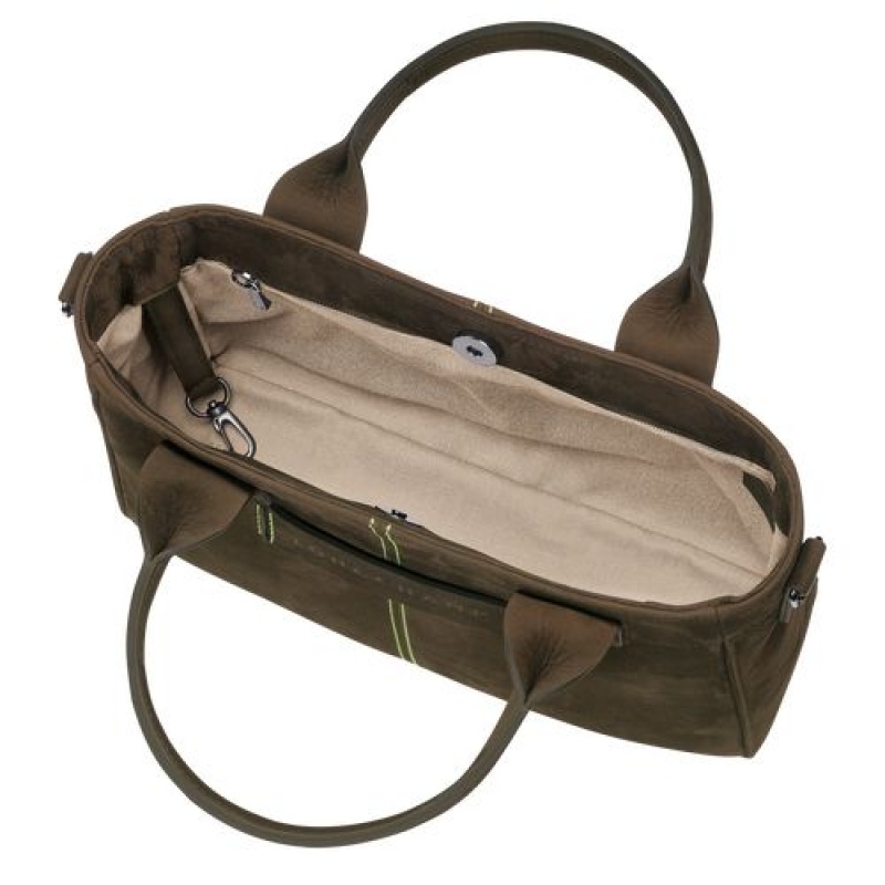 Longchamp 3D Top handle bag S Khaki | PVKDF-6910