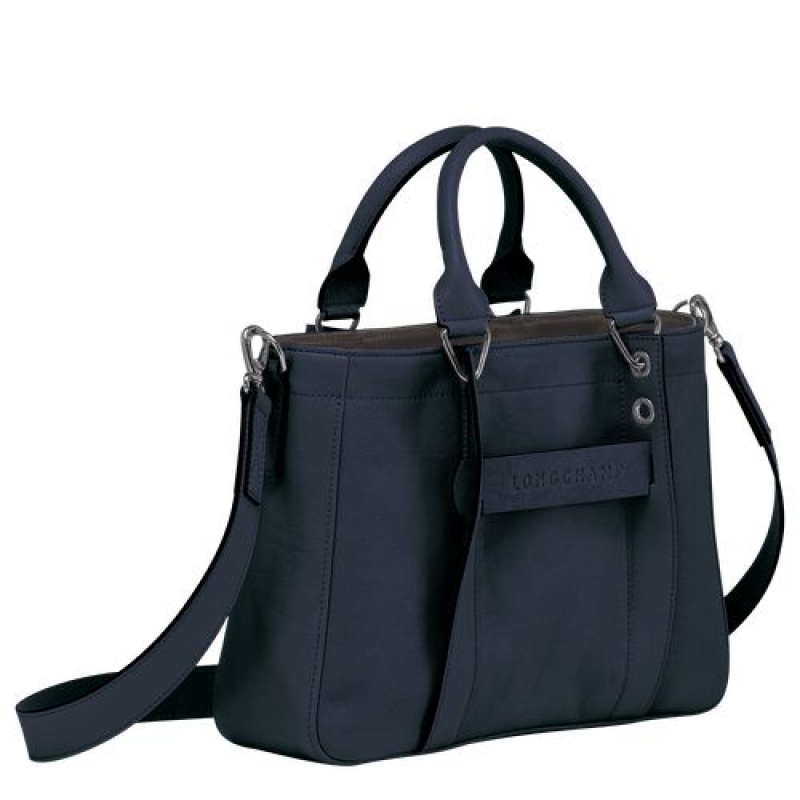 Longchamp 3D Top handle bag S Midnight Blue | NMPID-3078