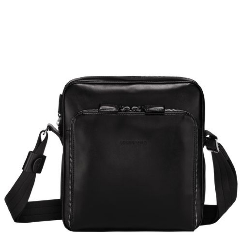 Longchamp Baxi Crossbody bag M Black | AOHZY-4368