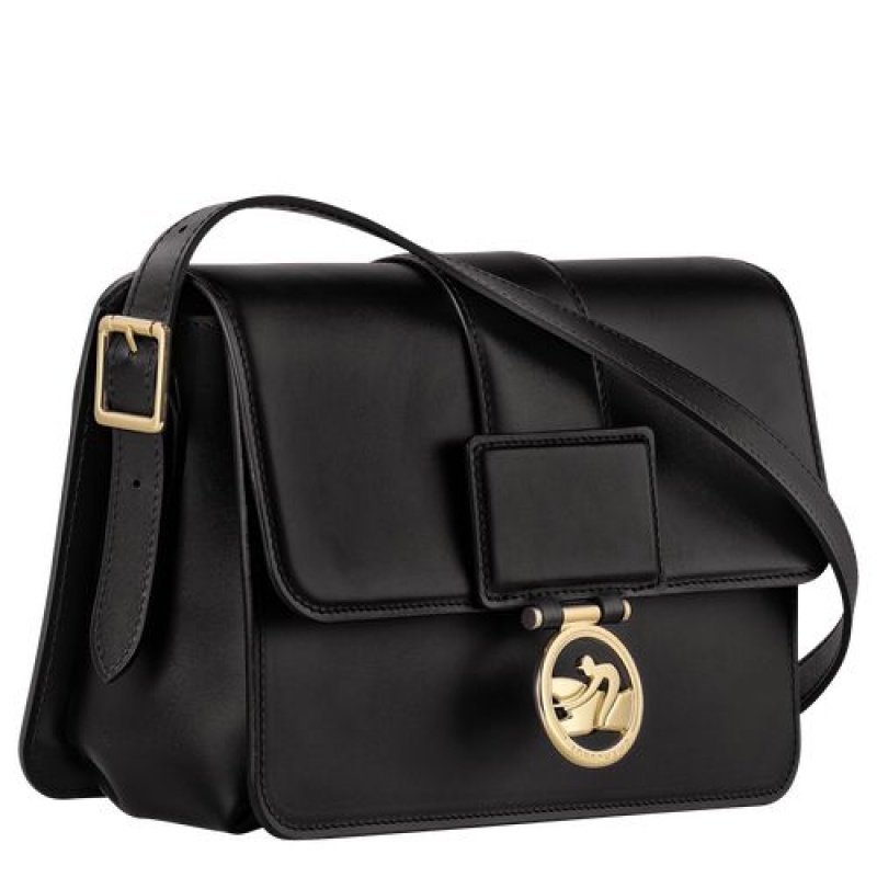 Longchamp Box-Trot Crossbody bag M Black | YSCZB-4078