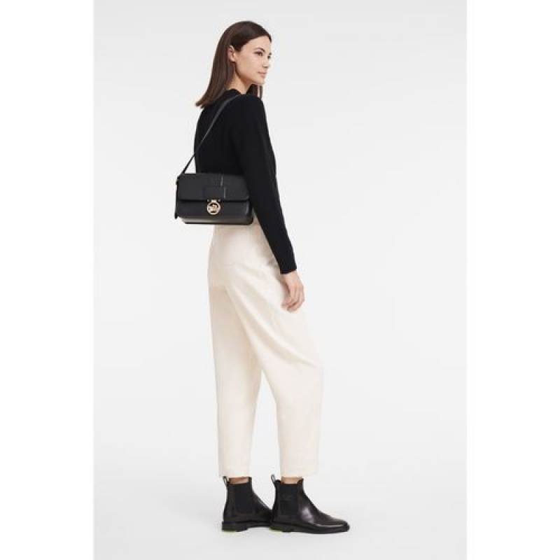 Longchamp Box-Trot Crossbody bag M Black | YSCZB-4078