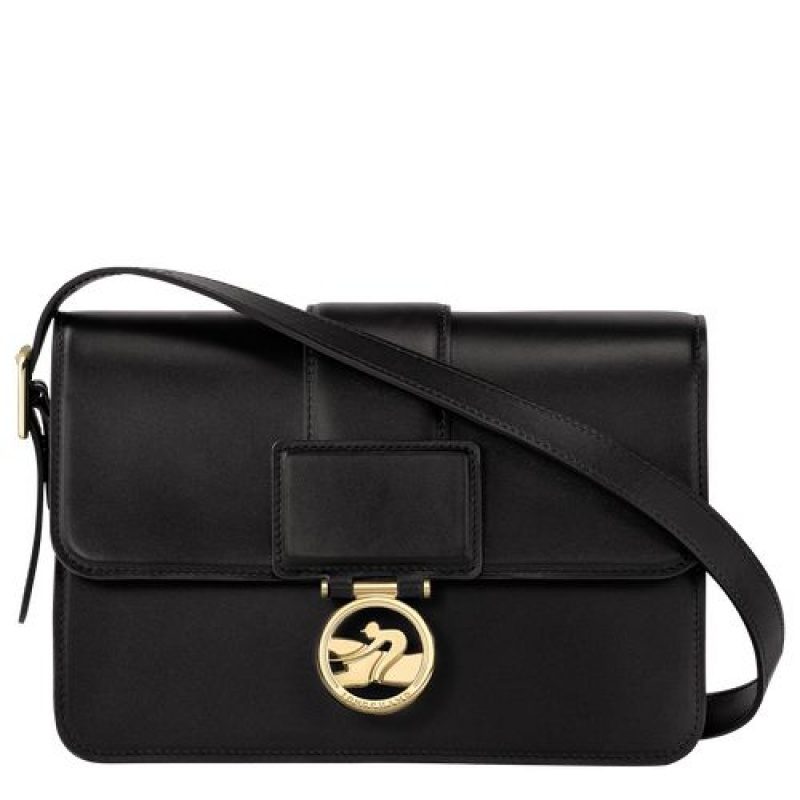 Longchamp Box-Trot Crossbody bag M Black | YSCZB-4078