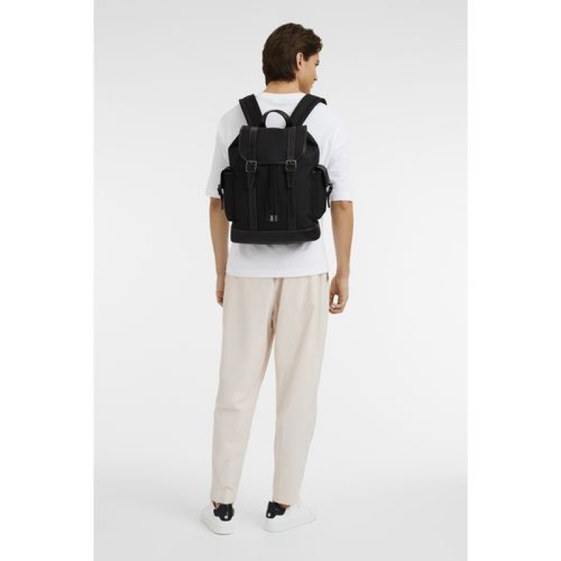 Longchamp Boxford Backpack Black | BUZLN-0185