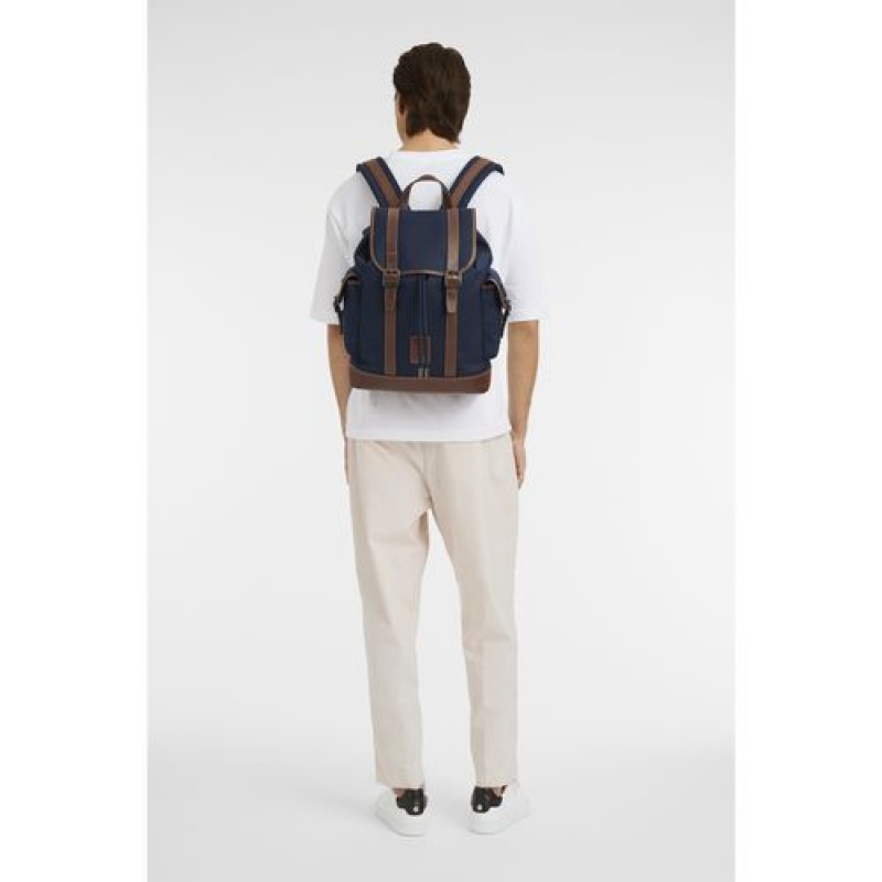 Longchamp Boxford Backpack Blue | CXUDK-9604