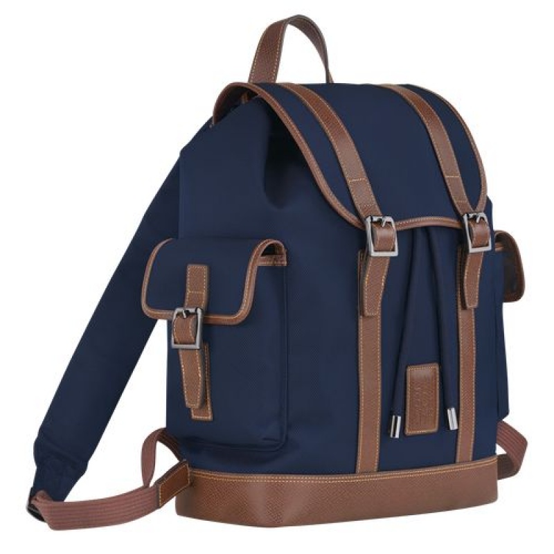 Longchamp Boxford Backpack Blue | CXUDK-9604