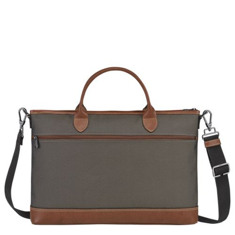 Longchamp Boxford Briefcase S Brown | ECUTS-3941