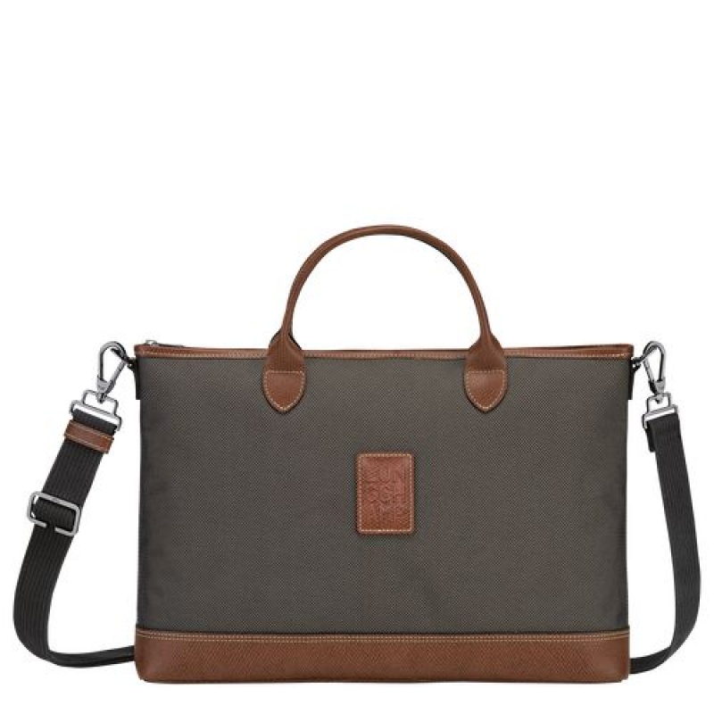 Longchamp Boxford Briefcase S Brown | ECUTS-3941