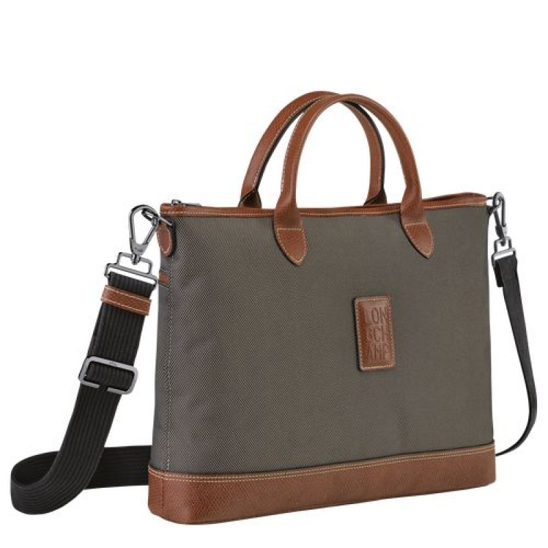 Longchamp Boxford Briefcase S Brown | UYAKW-5043