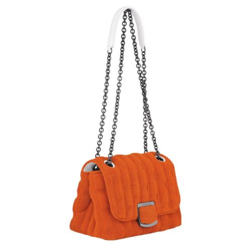 Longchamp Brioche Eponge Crossbody bag S Orange | WVTKU-0724