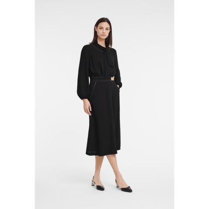 Longchamp Dress Black | SZOGF-7015