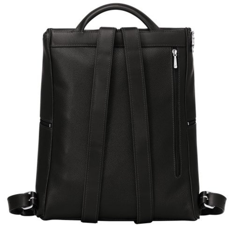 Longchamp Le Foulonne Backpack Black | KFUBY-4103