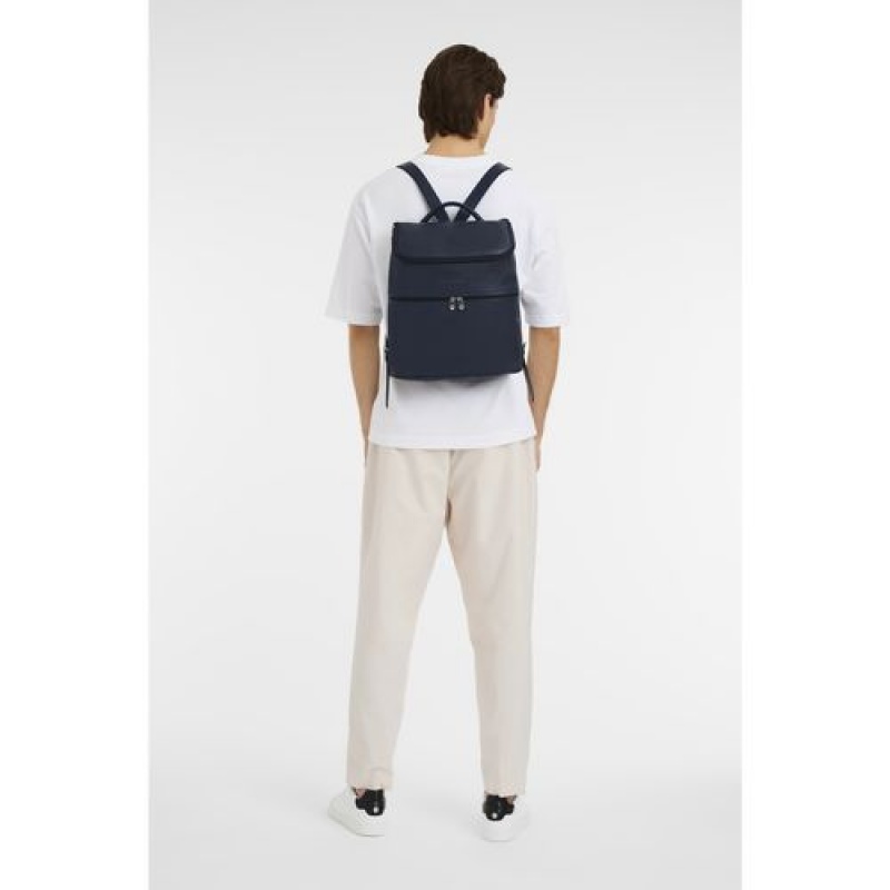 Longchamp Le Foulonne Backpack Navy | CFTQP-6094