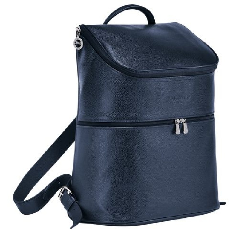 Longchamp Le Foulonne Backpack Navy | CFTQP-6094