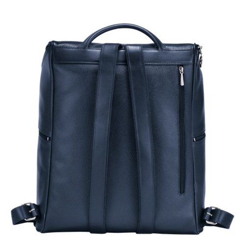 Longchamp Le Foulonne Backpack Navy | CFTQP-6094