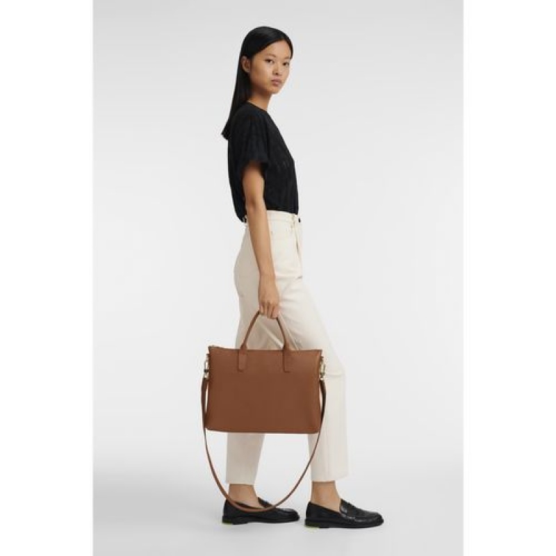 Longchamp Le Foulonne Briefcase S Caramel | WFBYM-9672