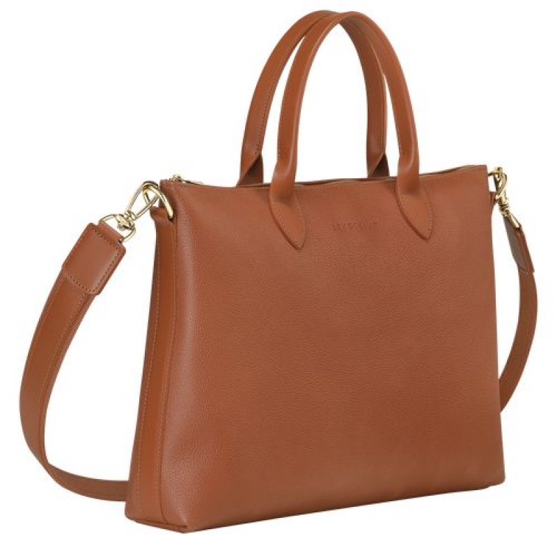 Longchamp Le Foulonne Briefcase S Caramel | WFBYM-9672