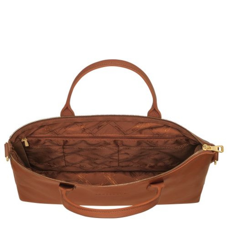 Longchamp Le Foulonne Briefcase S Caramel | WFBYM-9672