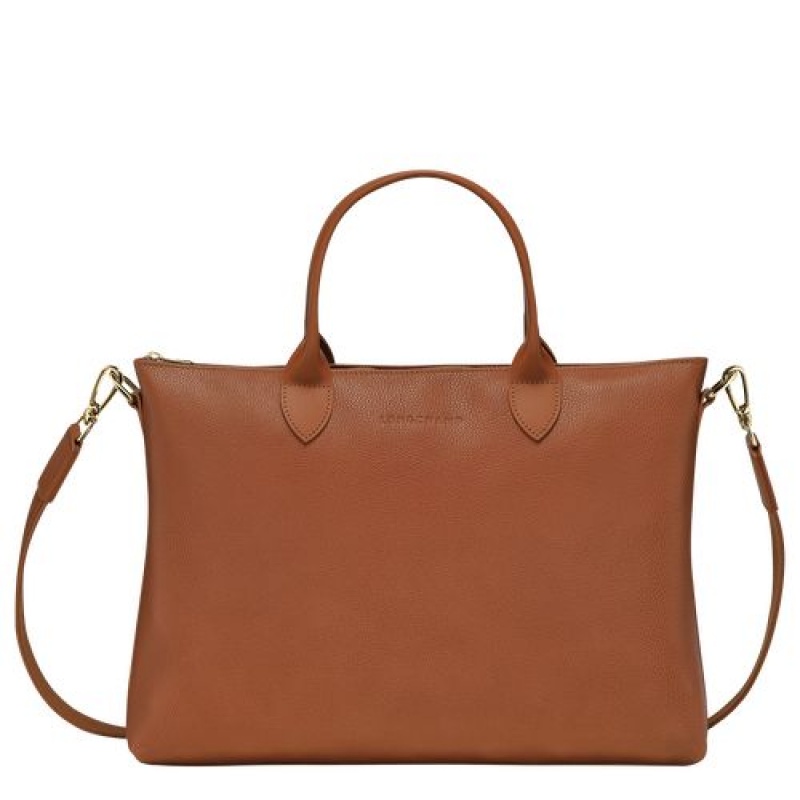 Longchamp Le Foulonne Briefcase S Caramel | WFBYM-9672