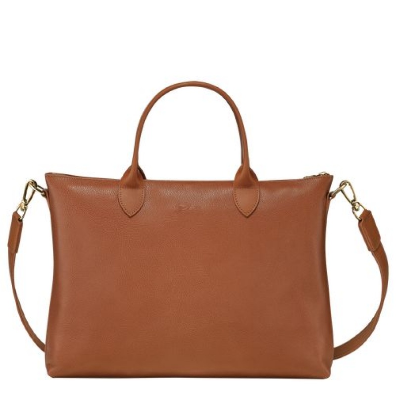 Longchamp Le Foulonne Briefcase S Caramel | ERNGP-8609