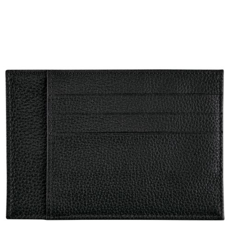 Longchamp Le Foulonne Card holder Black | UXHTP-6142