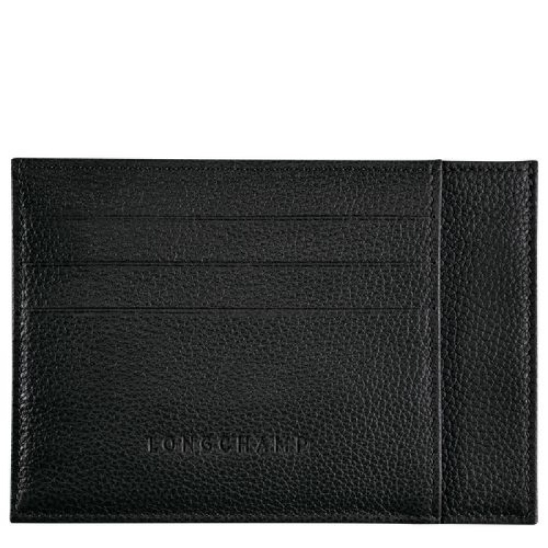 Longchamp Le Foulonne Card holder Black | UXHTP-6142