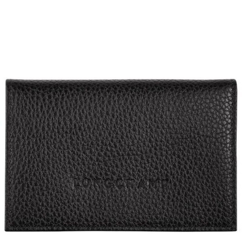 Longchamp Le Foulonne Card holder Black | YIGCX-3782