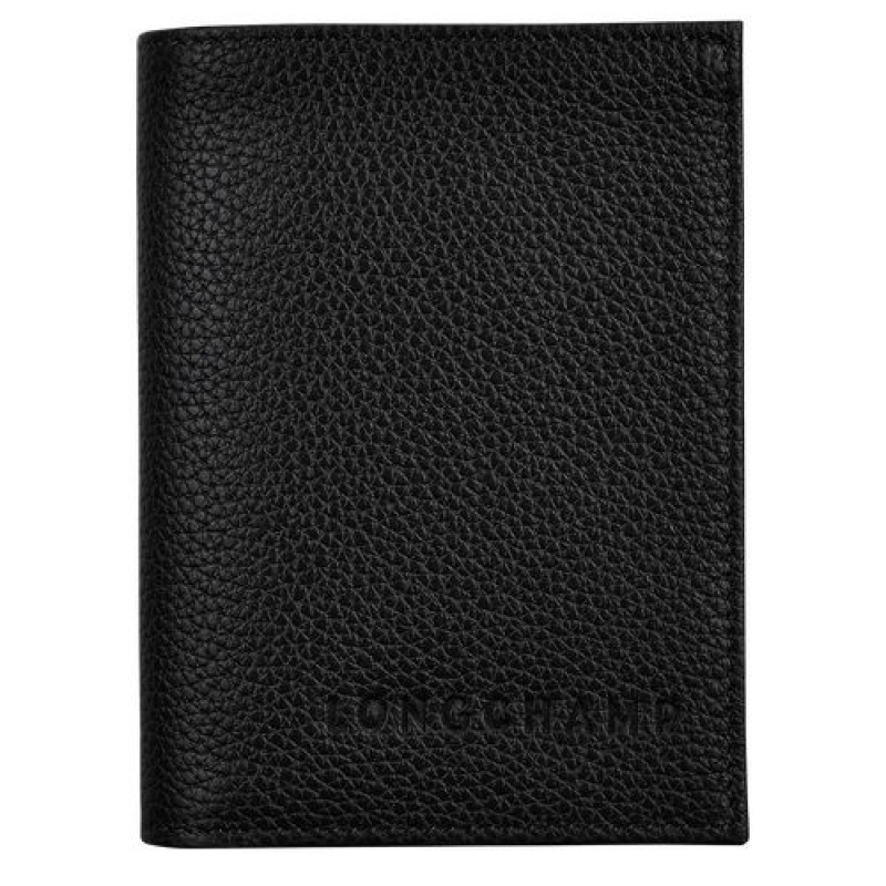 Longchamp Le Foulonne Card holder Black | AGJRF-1274