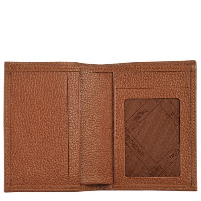 Longchamp Le Foulonne Card holder Caramel | EVXOB-4310