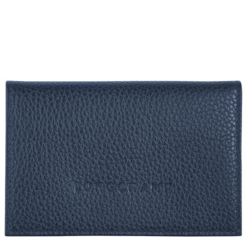 Longchamp Le Foulonne Card holder Navy | TAYUB-6057