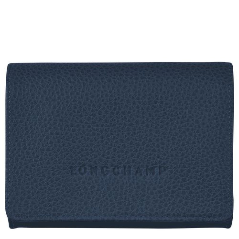 Longchamp Le Foulonne Coin purse Navy | ORTUX-8409