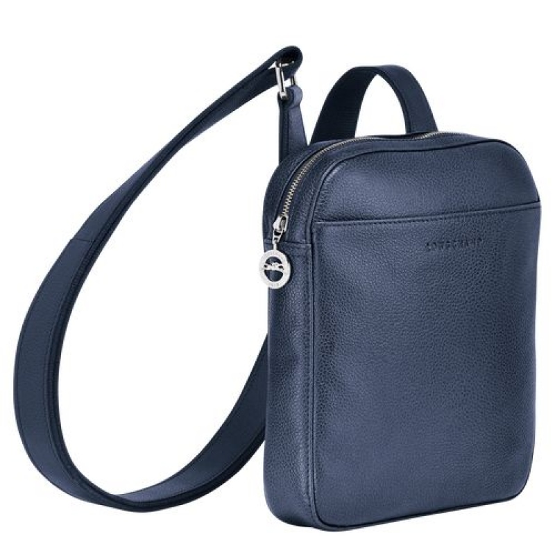 Longchamp Le Foulonne Crossbody bag S Navy | OFIWK-2874